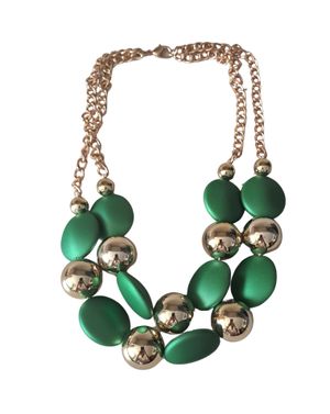 Colier Statement Green and Gold