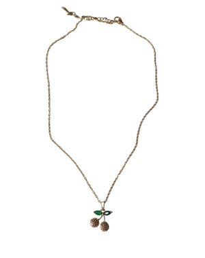 Colier model lant cu pandantiv Gold Cherry