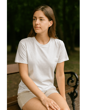 Tricou basic din 100% bumbac pentru femei – lejer și versatil N2501A2007