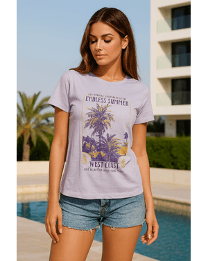 Tricou din 100% bumbac cu print  N2501A2003