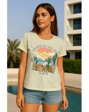 Tricou damă 100% bumbac – vară relaxată în stil californian N2501A2002