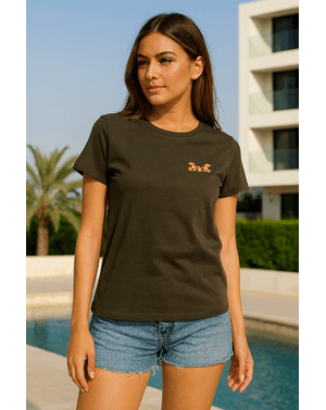 Tricou damă din 100% bumbac – detalii florale & vibe natural N2501A2001