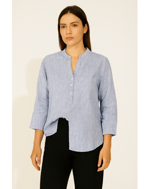 Bluză lejeră din 100% bumbac – rafinament natural pentru birou N2501F9006