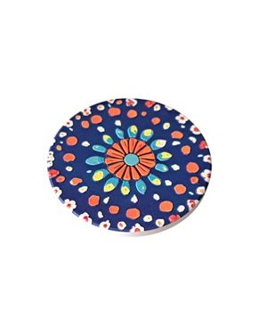 Coaster albastru pictat manual