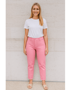 Pantaloni damă roz intens – stil fresh, confort maxim 25ALN11020