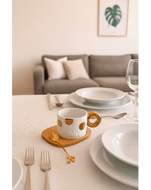 Set cana cu suport si lingurita Enjoy