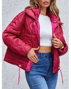 Geacă matlasată fucsia cu șnur reglabil 25MEX11012