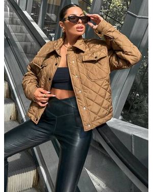 Geacă matlasată cu croi scurt și închidere cu capse 25MEX11016