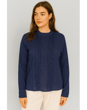 Bluză cu mâneci lungi și textură fină – 100% bumbac N241762003