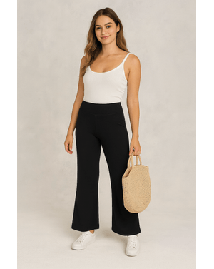 Pantaloni evazați din bumbac 100% – lejeri și versatili N250188003