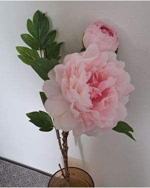 Fir artificial decorativ Bujor Roz