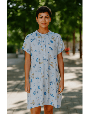 Rochie lejeră de vară cu imprimeu floral – 100% Rayon N2417J0004