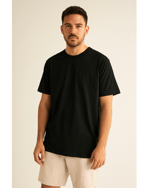 Tricou basic din mix de bumbac și poliester – confort și versatilitate N2501B7002