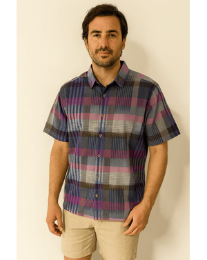 Cămașă Urban Outfitters din 100% bumbac cu imprimeu în carouri N250103002