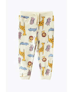 Pantaloni din bumbac cu talie elastica 25YELC2001