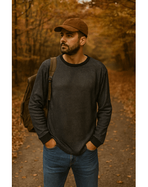 Bluză bărbătească din bumbac 100% – textură subtilă, look casual N2501B9001