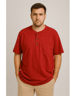 Tricou Henley din 100% bumbac – confort și lejeritate N250658006