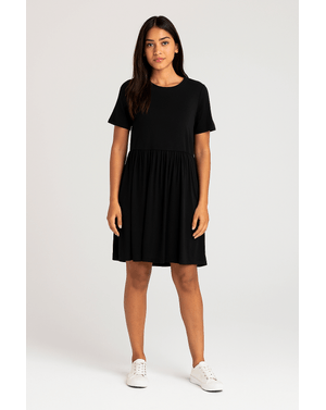 Rochie casual din jerseu cu talie ușor creionată 24SDP01020