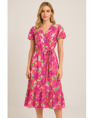 Rochie midi petrecută din 100% poliester 25MAB01006