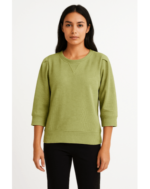 Bluza verde din 100% bumbac N250430003