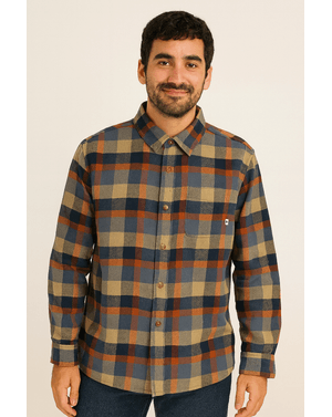 Cămașă casual din 100% bumbac cu imprimeu în carouri N250425003