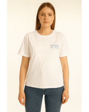 Tricou alb cu imprimeu N2501A2026