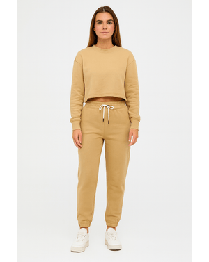 Pantaloni jogger cu manșetă, 100% bumbac N250426011