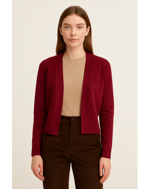 Cardigan tricotat din bumbac și lână 25MKF04005