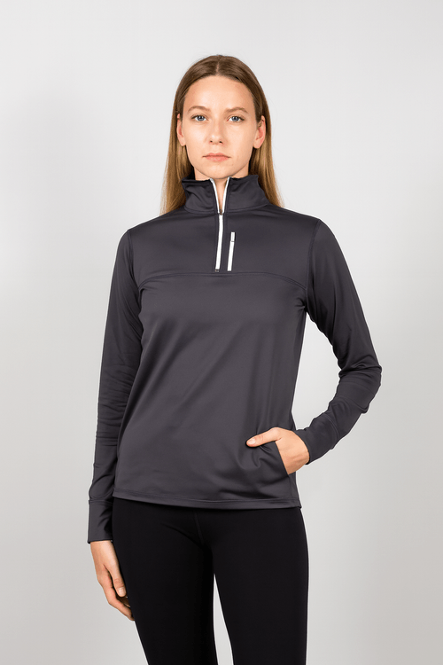 Bluza sport cu fermoar la baza gatului 25ITT01003