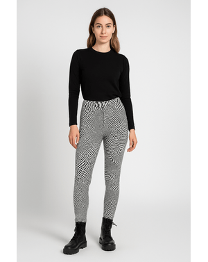 Pantaloni skinny cu talie inalta 24YEL42032