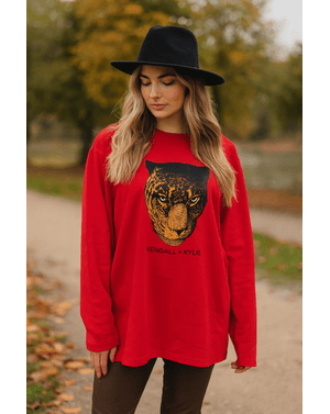 Bluza lunga din bumbac cu imprimeu 24POS40009