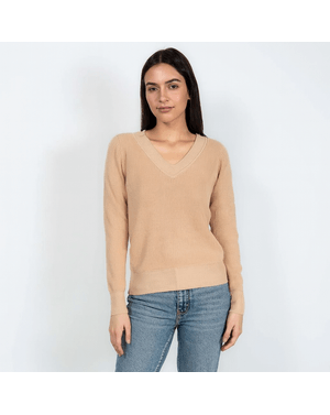 Pulover din tricot cu decolteu 24MKF04097