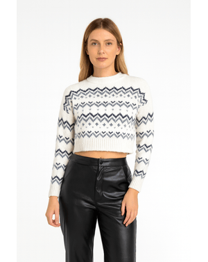 Pulover Shein crop tricotat 24MAE13019