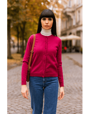 Cardigan uni din tricot 25MKF02093