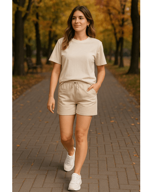 Pantaloni scurti cu interior pufos 23ITTD6050