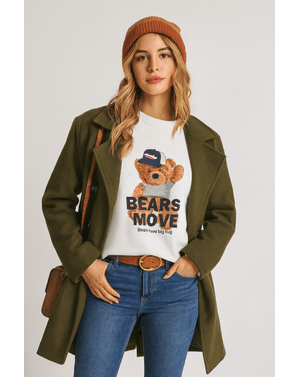 Bluza comoda Shein cu imprimeu si guler rotund 24MAE37145