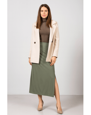 Fusta dreapta cu elastic in talie 25TEK05006