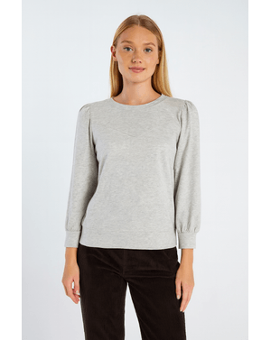 Bluza din bumbac cu guler rotund N230733001
