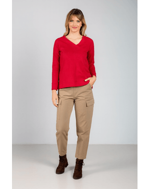 Bluza decoltata cu buzunare laterale N241667005