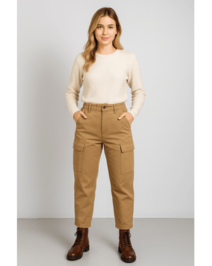Pantaloni cargo din bumbac 25TEK05028