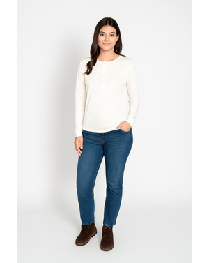 Bluza Mishumo din bumbac cu nasturi la baza gatului 24POS56042