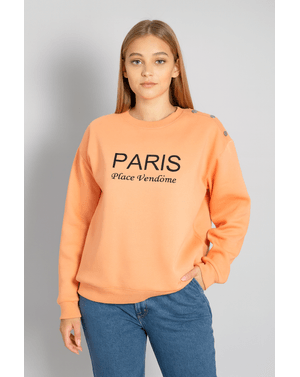Bluza Shein din bumbac cu nasturi pe umar 24MAE38110