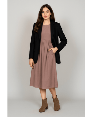 Rochie din bumbac reiat N2316B2001