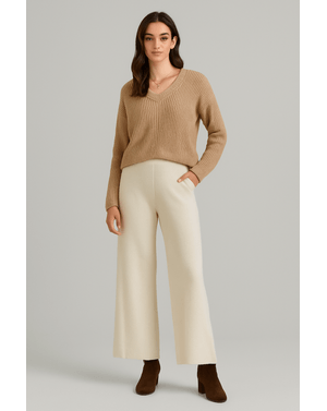 Pantaloni culotte din tricot 23ITTH1003