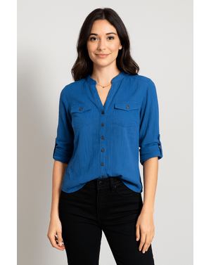 Bluza din bumbac cu maneci ajustabile N240302010