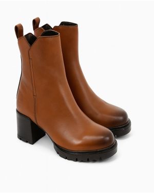 Ghete damă din piele naturală cu toc N250401001