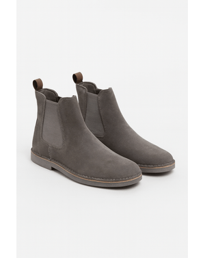 Ghete Chelsea din piele naturală și material textil pentru bărbați N250402012