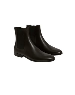 Ghete elegante Chelsea din piele naturală și material textil N250402021