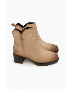 Ghete damă din piele naturală cu toc mediu N250401007
