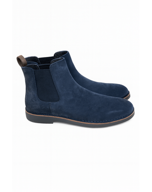 Ghete Chelsea bărbați din piele naturală și material textil N250402010